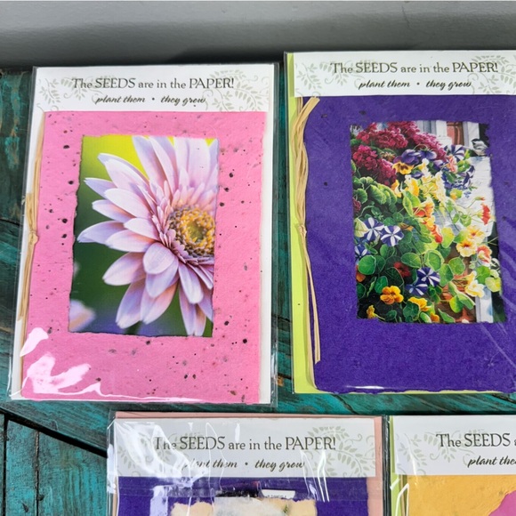 Leanin' Tree Misc Greeting Cards Plant Seeds Plantable Card Lot of 5 - Picture 3 of 13